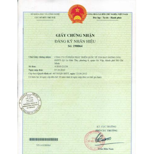 GCN đăng ký nhãn hiệu Everest Sand